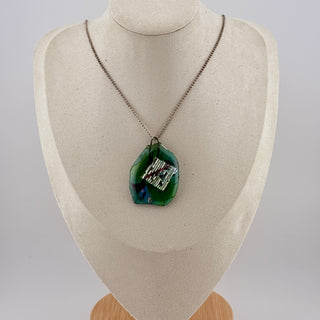 Sterling Silver Chain with Artisan Dichroic Glass Pendant
