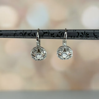 Vintage Marcasite & Crystal Drop Earrings