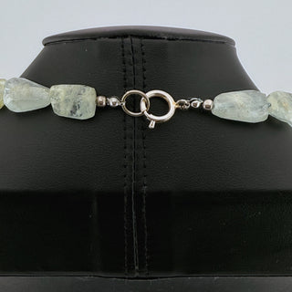 The Siren’s Signal Aquamarine Nugget Necklace 19 Inch Natural Stone Strand