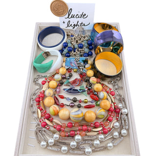 Reserved for Jenny: Lucite and Lights Live Show Vintage Jewelry Collection