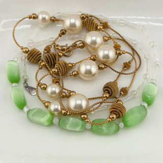 Green and Gold Bulk Unsorted Jewelry