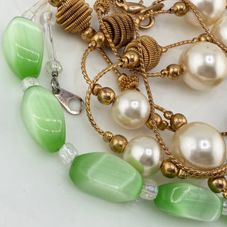 Green and Gold Bulk Unsorted Jewelry