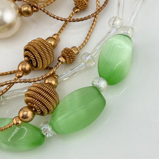 Green and Gold Bulk Unsorted Jewelry