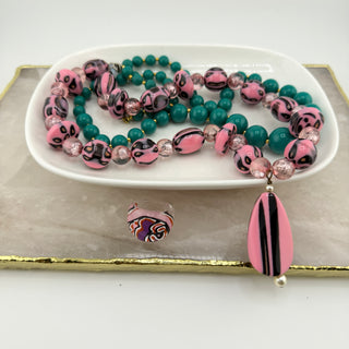 Pink & Green Bulk Unsorted Jewelry