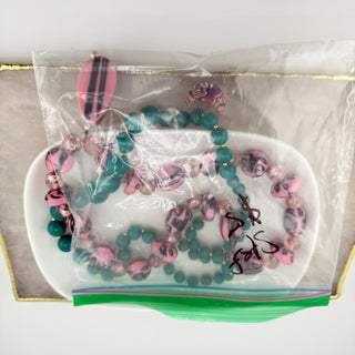 Pink & Green Bulk Unsorted Jewelry
