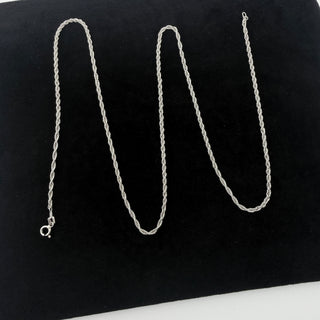 Reserved for Misty Anguiano: Vintage 24” Mexico Sterling Silver Double Rope Chain
