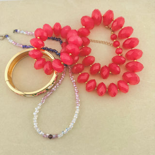 Reserved for Misty Anguiano: The Pinks Bulk Unsorted Jewelry