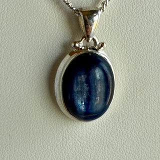 16 Inch Sterling Silver Chain with Kyanite Pendant Necklace