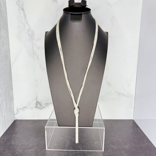 Vintage Multi-Chain Tassel Necklace 19 Inch Silvertone Elegant Layering Jewelry
