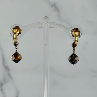 Vintage AB Rhinestone Lever-back Dangle Earrings with Timeless Elegance