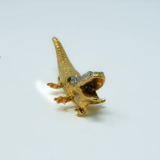 KJL Kenneth Jay Lane Vintage Alligator Brooch
