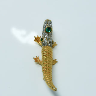 KJL Kenneth Jay Lane Vintage Alligator Brooch