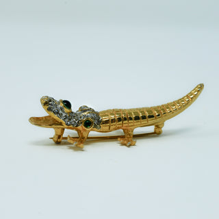 KJL Kenneth Jay Lane Vintage Alligator Brooch