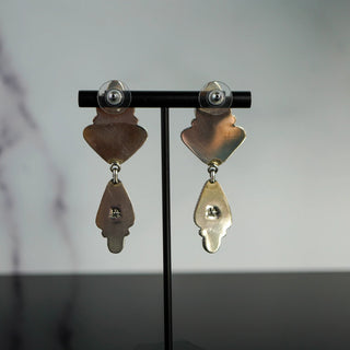 Vintage L. Ganado Navajo Purple Spiny Oyster Sterling Silver Statement Dangle Earrings by Reserved Grace