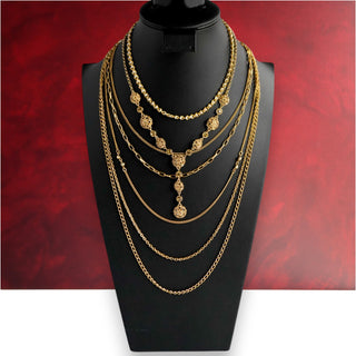 Vintage Multi-Layer Gold-Tone Necklace – As Seen in Our Video
