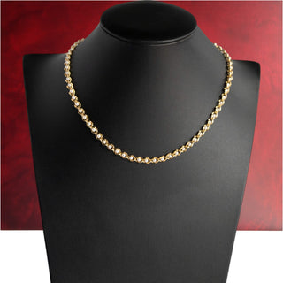 Vintage Monet Pearl Chain Choker Necklace – Gold Tone, 16” Classic Elegance, As Seen in Our Video