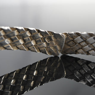 Vintage Taxco Mexico 925 Sterling Silver Woven Collar Necklace - View 10 - Reserved Grace