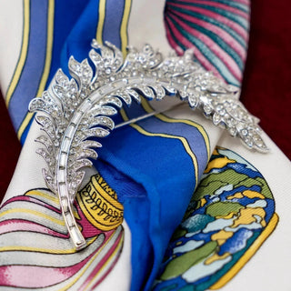 Reserved Grace Sparkling Leaf Brooch - Brooches & Lapel Pins
