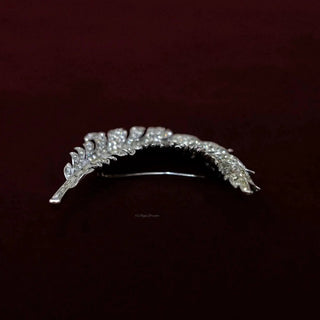 Reserved Grace Sparkling Leaf Brooch - Brooches & Lapel Pins