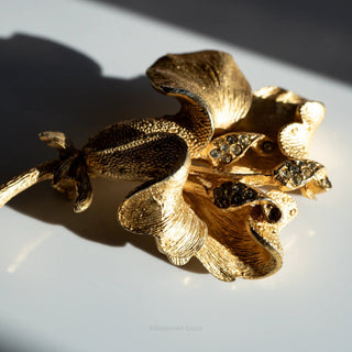 Reserved Grace Vintage Mixed Lot Gold Tone Leaf Brooches And Pins Mid Century Collection - Brooches & Lapel Pins Brooch Lot