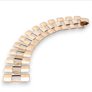 Reserved Grace Sarah Coventry gold tone chain link bracelet with a secure fold over clasp.