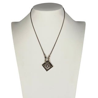 Reserved Grace retired Silpada Didea sterling silver necklace featuring a diamond-shaped pendant with a central pearl.