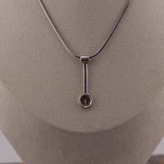 Reserved Grace sterling silver spoon pendant on a 17-inch chain, featuring a minimalist 925 hallmarked design.