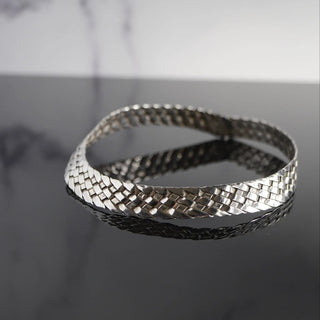 Reserved Grace Vintage Taxco Mexico 925 Sterling Silver Woven Collar Necklace - Necklaces Necklace