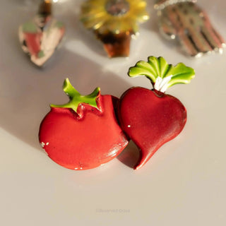 Reserved Grace Vintage Gardening Brooches Mixed Lot Botanical Vegetable Novelty Pins - Brooches & Lapel Pins Brooch Lot
