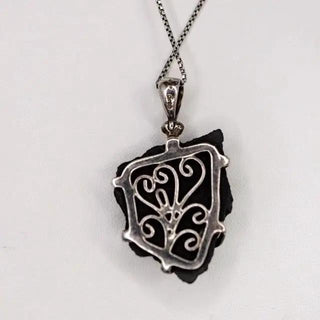 Reserved Grace Vintage Uvarovite Green Garnet Druzy Pendant on Sterling Silver Chain - 20" - Necklaces Pendant