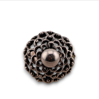 Reserved Grace vintage E. Granit & Co Design sterling silver dome ring with intricate filigree detailing