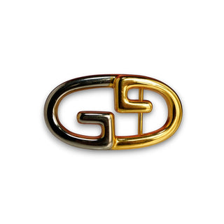 Reserved Grace Vintage Gucci Belt Buckle 1980s Interlocking G Hardware Italy - Belt Buckles Belt Buckle