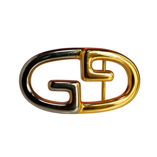 Reserved Grace Vintage Gucci Belt Buckle 1980s Interlocking G Hardware Italy - Belt Buckles Belt Buckle