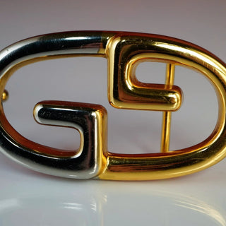 Reserved Grace Vintage Gucci Belt Buckle 1980s Interlocking G Hardware Italy - Belt Buckles Belt Buckle