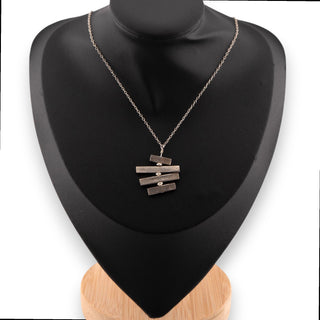 Reserved Grace vintage sterling silver articulated bar pendant necklace on an 18-inch 925 silver chain.