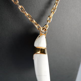 Reserved Grace vintage Crown Trifari beetle pendant necklace featuring white lucite and gold-tone metal on a long chain