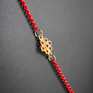 Vintage Red Tassel Necklace – Gold Tone, 24” Chain, Featured in Our Video