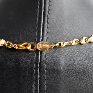 Vintage Monet Pearl Chain Choker Necklace – Gold Tone, 16” Classic Elegance, As Seen in Our Video