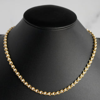Vintage Monet Pearl Chain Choker Necklace – Gold Tone, 16” Classic Elegance, As Seen in Our Video