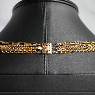 Vintage Multi-Layer Gold-Tone Necklace – As Seen in Our Video