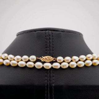 Reserved Grace Vintage Unknown Freshwater Pearl Elegant Beaded Opera-Length Necklace - 48" - Necklaces Necklace