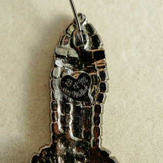 Reserved Grace Vintage Bettina Von Walhof Ornate Crystal Rocket Brooch -
