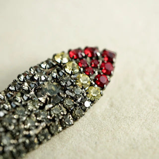 Reserved Grace Vintage Bettina Von Walhof Ornate Crystal Rocket Brooch -
