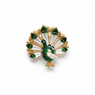 Reserved Grace Enamel Peacock Brooch - Uncategorized