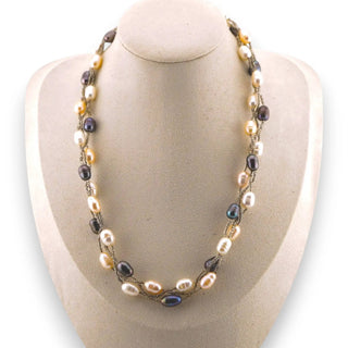 Reserved Grace Multi Strand Baroque Pearl Necklace - Necklaces Necklace
