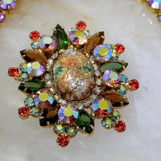 Reserved Grace Ornate Gemstone Statement Jewelry Set - Jewelry Sets Set