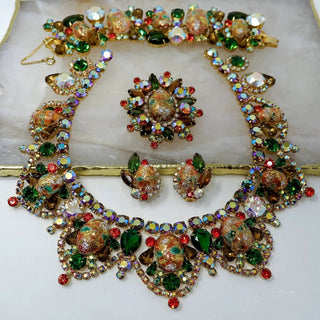 Reserved Grace Ornate Gemstone Statement Jewelry Set - Jewelry Sets Set