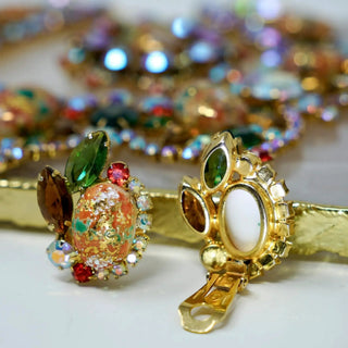 Reserved Grace Ornate Gemstone Statement Jewelry Set - Jewelry Sets Set