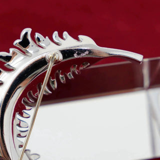 Reserved Grace Sparkling Leaf Brooch - Brooches & Lapel Pins