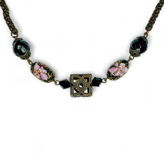 Reserved Grace Vintage Cloisonné Box Pendant Enamel Keepsake Necklace - 24" - Necklaces